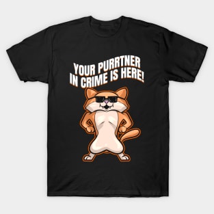 Cool Cat With Sun Glasses On Purrsday T-Shirt